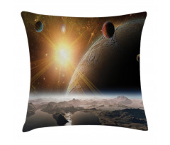 Moons Universe Earth Pillow Cover