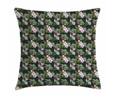 Exotic Flamingo Bouquet Pillow Cover