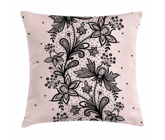 Botanical Lace Look Motif Pillow Cover