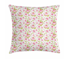 Vintage Peony Pattern Pillow Cover