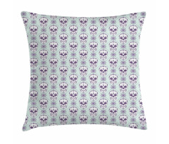 Floral Damask Skulls Pillow Cover