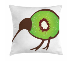 Small Bird and Fruit Slice Pillow Cover