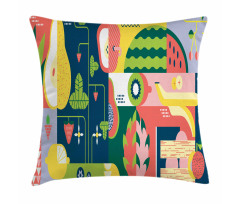 Abstract Modern Food Pillow Cover