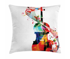 Cheerful String Instrument Pillow Cover