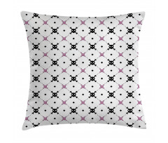 Black Girly Crossbones Pillow Cover