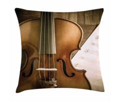 Instrument and Music Sheet Pillow Cover