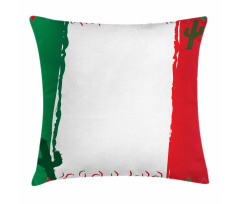 Mexican Colors Flags Cacti Pillow Cover