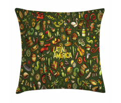 Latin America Objects Art Pillow Cover