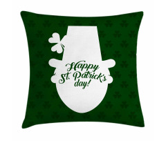 Leprechaun Hat and Clover Pillow Cover