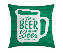 Funny Beer Drinking Words Pillow Cover