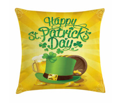 Beer Clover Leprechaun Pillow Cover