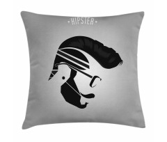 Male Hipster Art Pillow Cover