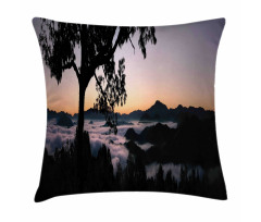 Fog Fill Valley Sunset Pillow Cover