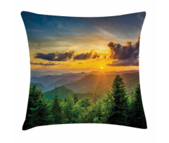 Sunset Hills Panorama Pillow Cover