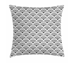 Monochrome Antique Motif Pillow Cover