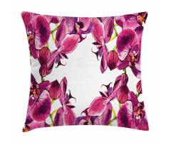 Fresh Spring Orchids Art Pillow Cover