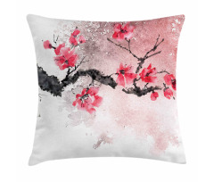 Watercolor Floral Art Pillow Cover