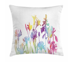 Colorful Ombre Floral Art Pillow Cover