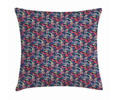 Highly Ornamented Floral Pillow Cover