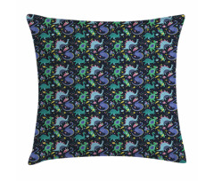 Space Themed Dinos Planets Pillow Cover