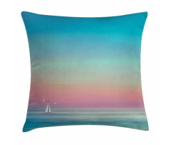 Ombre Calm Sea Tides Artwork Pillow Cover
