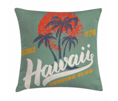 Surfing Club Logo Artwork Pillow Cover