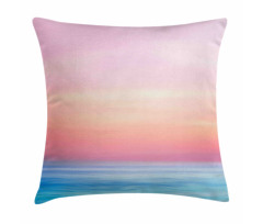 Ombre Sunset Calm Ocean View Pillow Cover