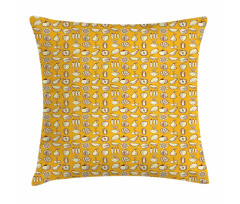 Fruits and Vegetables Pattern Pillow Cover