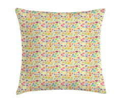 Cartoonish Foods Pillow Cover