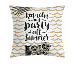 Party All Summer Sketch Pillow Cover