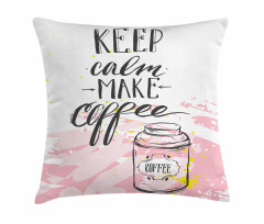 Strokes Make Coffee Pillow Cover