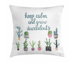 Grow Succulents Plant Pot Pillow Cover