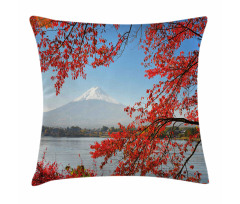 Mountainous Area Fall Season Pillow Cover