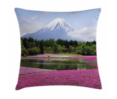 Festival of Shibazakura Field Pillow Cover