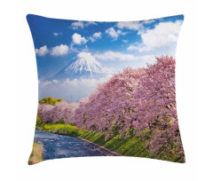 View of River and Clear Sky Pillow Cover