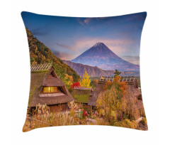 Landscape of Old Village Rural Pillow Cover