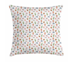 Colorful Sea Creatures Pillow Cover