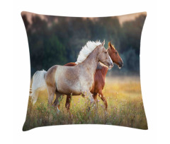 Horses Run Pillow Cover