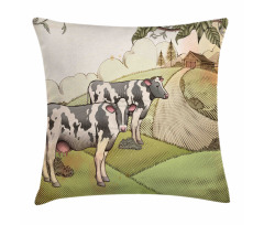 Dairy Cows Countryside Pillow Cover