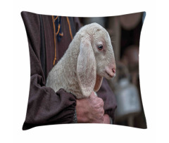 Baby Lamb Old Man Pillow Cover