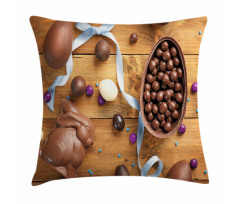 Chocolate Holiday Eggs Pillow Cover