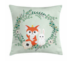 Friends Fox Rabbit Pillow Cover