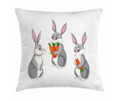 Funny Rabbit Cartoon Pillow Cover