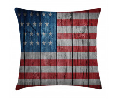 Worn Style American Flag Pillow Cover