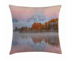 Outdoorsy Pink Sky Forest Pillow Cover