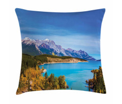 Abraham Lake Shore Photo Pillow Cover