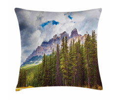 Majestic Mountains Scene Pillow Cover