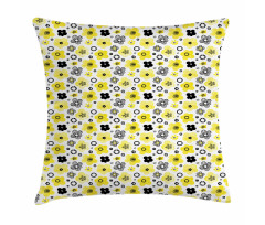 Bicolour Spring Flowers Pillow Cover