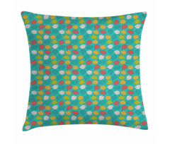 Colorful Abstract Leaves Art Pillow Cover