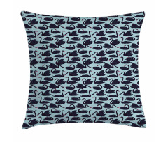 Long Necked Aquatic Bird Pillow Cover